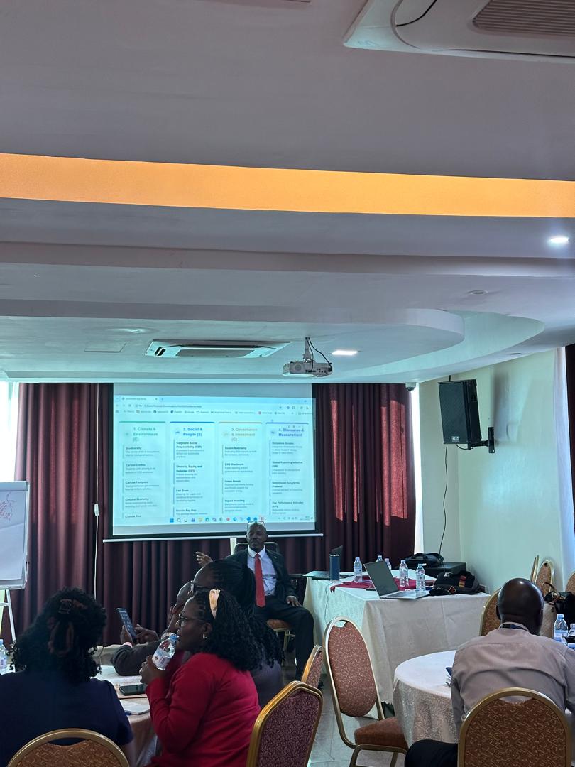 Participants collaborating during PKF ESG training for Centenary Bank